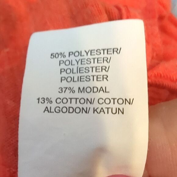 Lucky Brand Orange Cap Sleeve Tee Shirt Size XS - Picture 8 of 8